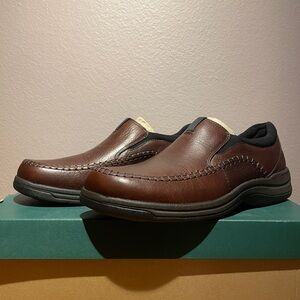 Clarks Men's Dark Brown Leather Slip-Ons